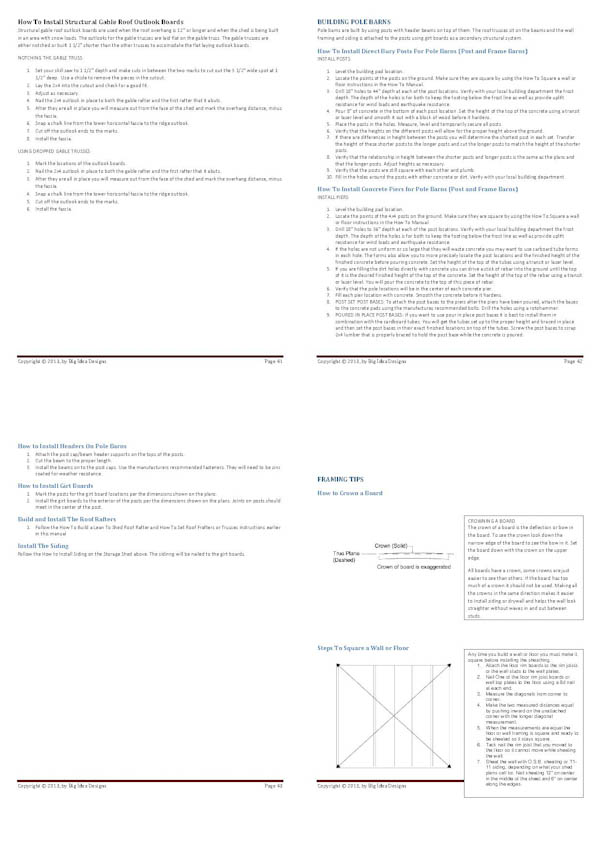 How To Build a Shed Book page 41-44